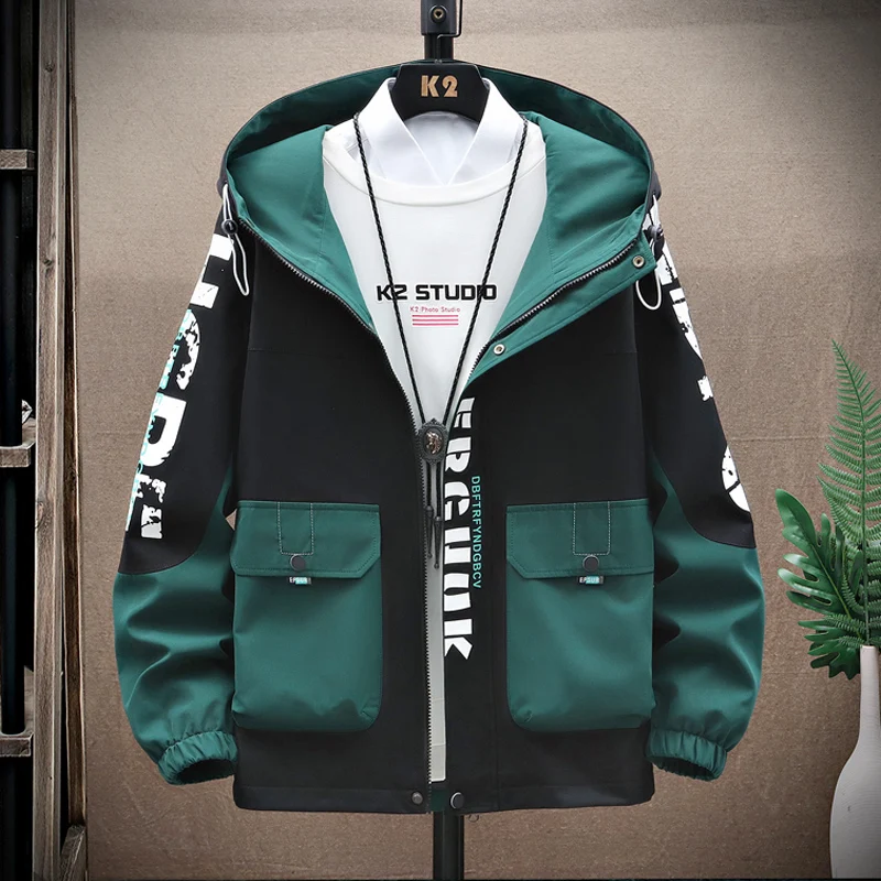 

Ветровка мужская демисезонная с капюшоном, 4XL