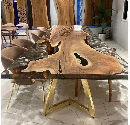 

Североамериканский черный орех 150*70*40 эпоксидная серая прозрачная доска