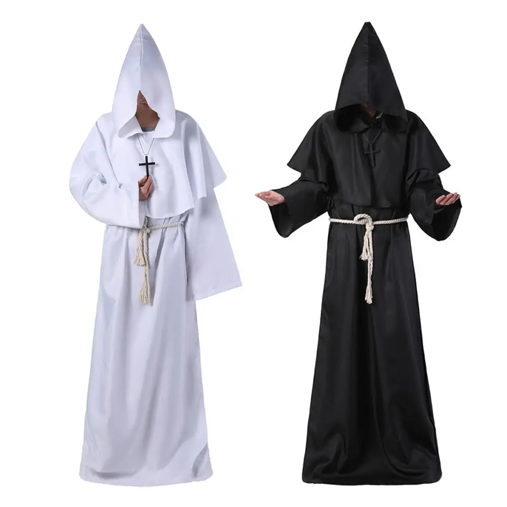 

Necklace Christian Friar Photo Props Priest Robes Medieval Halloween Costume Death Ghost Cosplay Costumes Witch Wizard Cloak