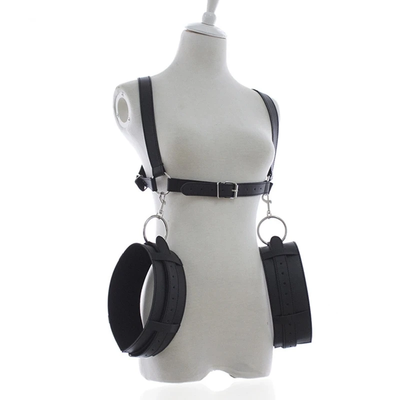 Thigh Restraint Straps Sling Leg Spreader Open Restraint Belt Bondage Harness With Wrist Cuffs BDSM Sex Position Aid Adult Toys