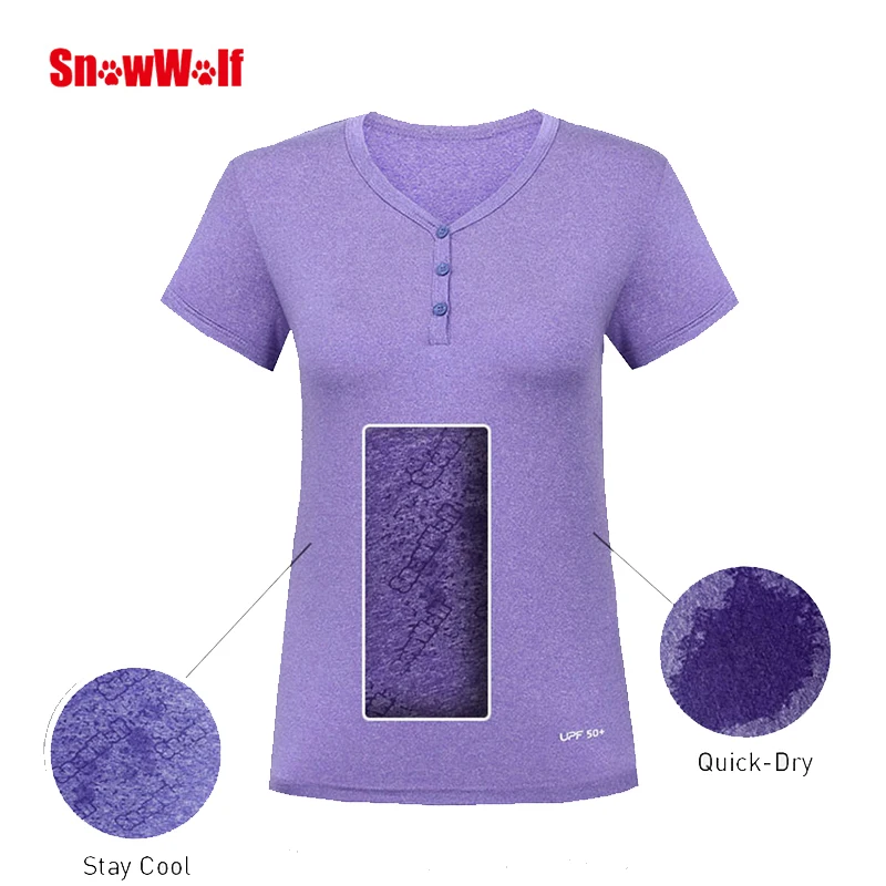 SHOWWOLF Outdoor Summer T-Shirt Quick Dry UV Protect Breathable Stretch Women Sport Running Camp Climb Hiking Polo Shirt