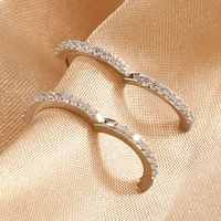 1 Pair Minimal Exquisite Hoop Crystal Zirconia Small Huggie Thin Cartilage Earring For Women Helix Tragus Piercing Jewelry 2