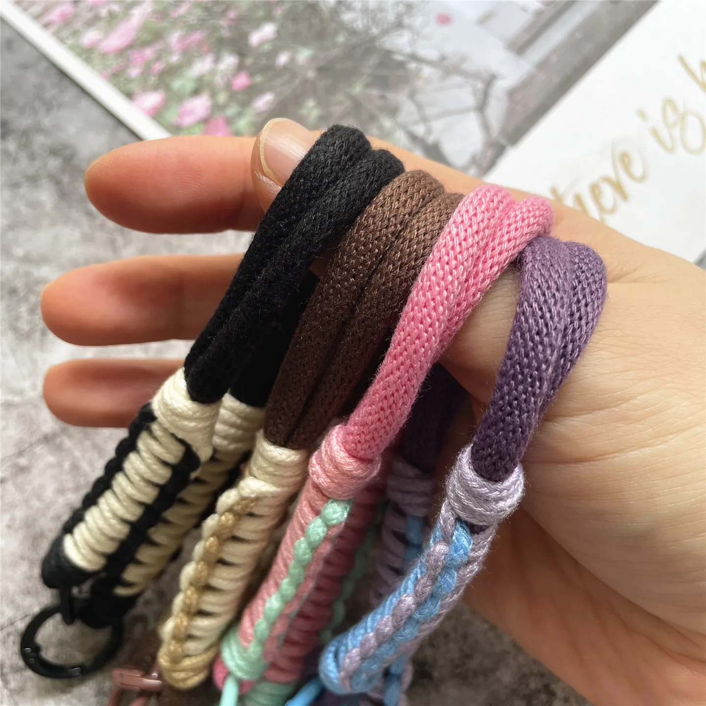 Cotton Wrist Strap Lanyard for Phone Accessories – Soft, Decorative Hanging Cord
