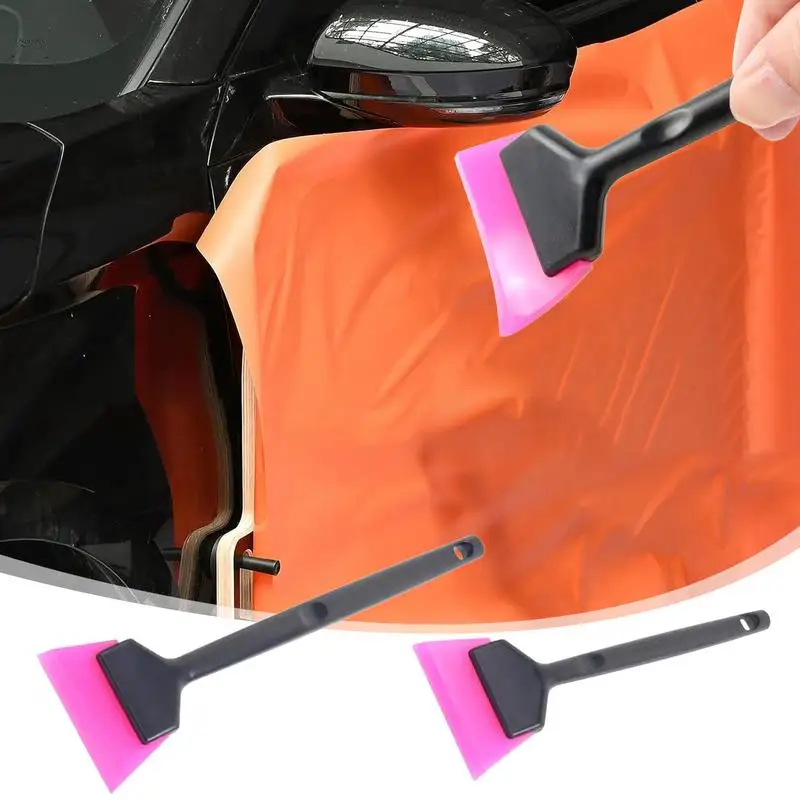Small Window Tint Mirror Squeegee TPU Blade Scraper Car Corner Windshield Handheld Cleaning Tool Window Film Tinting scraper 2