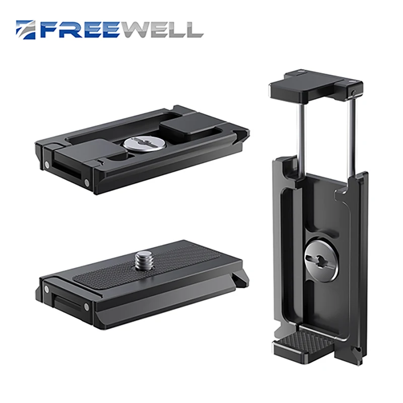 Tripod Arca-Swiss Quick Release Plate with Smartphone Holder Compatible Photogra