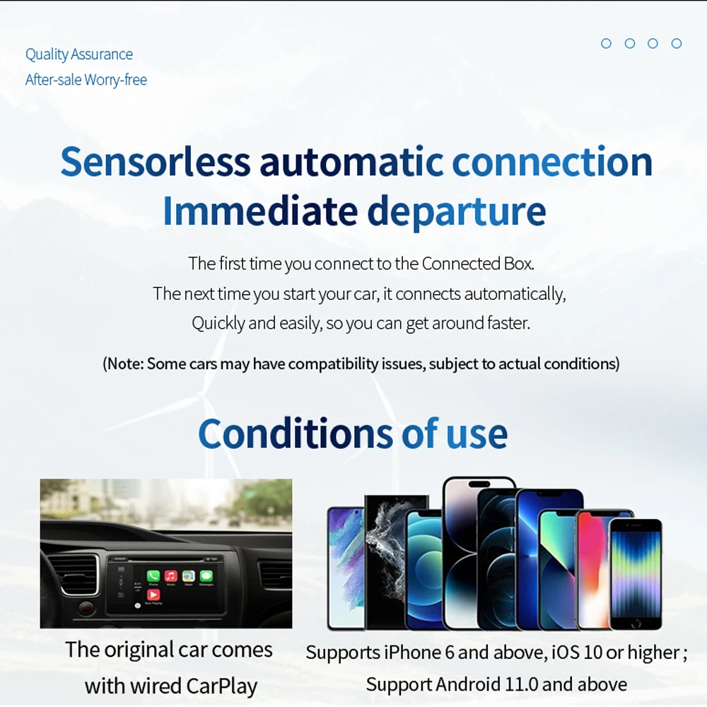 Фото Универсальный CarPlay Ai Box Android 10.0, беспроводной Android Auto для потоковой передачи музыки, аксессуары №4