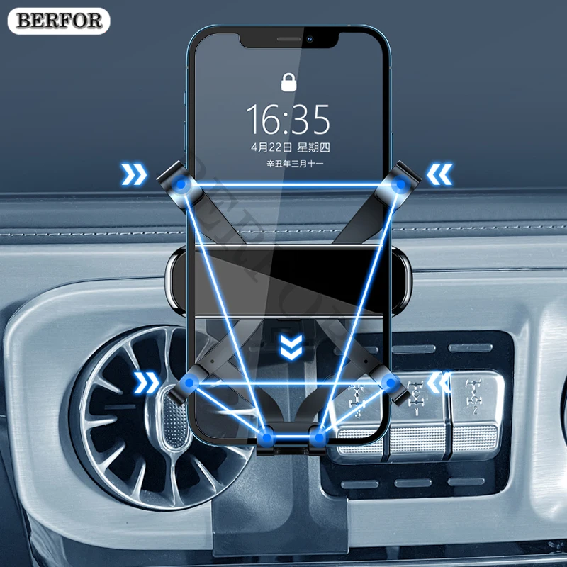 Car Phone Holder For Mercedes-Benz G-Class W464 G500 G350D G63 GPS Stand Rotatable Support Mobile Accessories