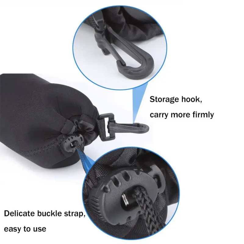 Waterproof Camera Lens Pouch Bag – Soft Drawstring Protector Case