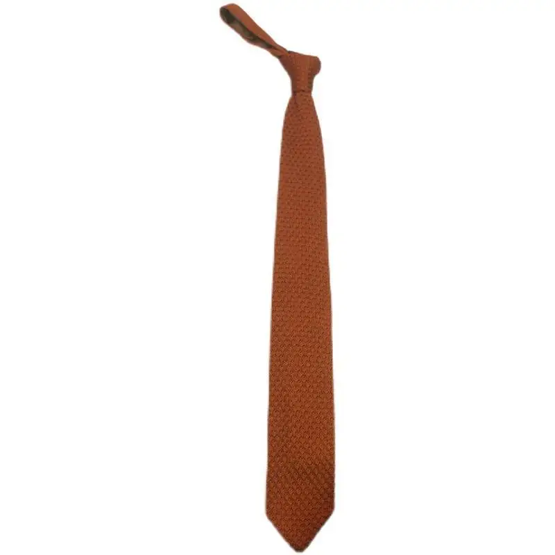 Gradient Knitted Tie - Mens Solid Color Slim Necktie
