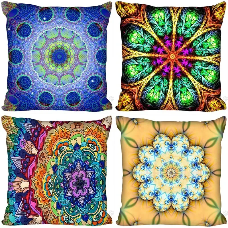 

High Quality Colorful Mandala Pillowcase Your Image Zipper