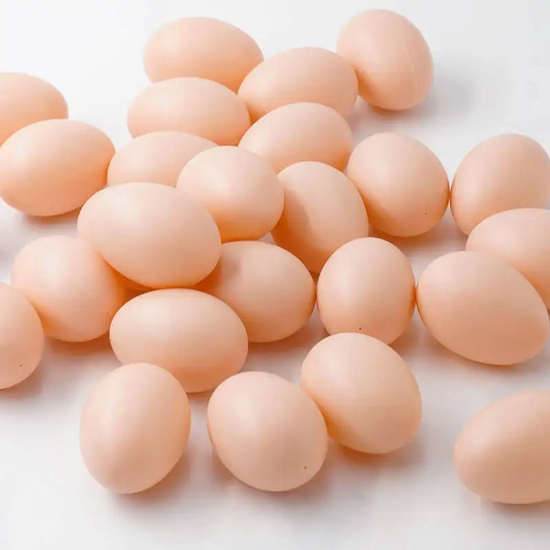 Egg Easter Hen Poultry Hatch Breeding Simulation Fake Plastic Artificial Eggs DIY Painting Egg Easter Party Decor 6/12PCS artificial egg decoration