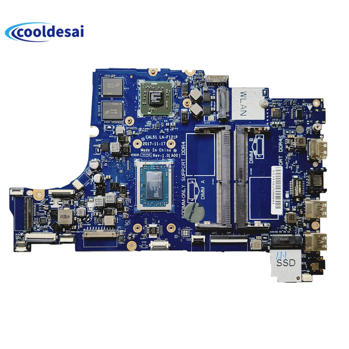 

CAL51 LA-F121P FOR DELL INSPIRON 3583 5575 5775 Laptop Motherboard with Ryzen R3 R5 R7 CPU R7 M460 2GB GPU DDR4 100% Tested
