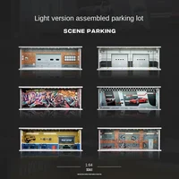 Collector 1/64 Garage Parking Lot Alloy Car Model Car Scene Storage Display Box Car Model Replica Collection Toys for Boys 1