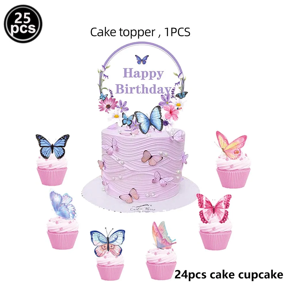 Pink Butterfly Balloon Set - 32-inch Foil Number Balloons for Birthday or Baby Shower Decor
