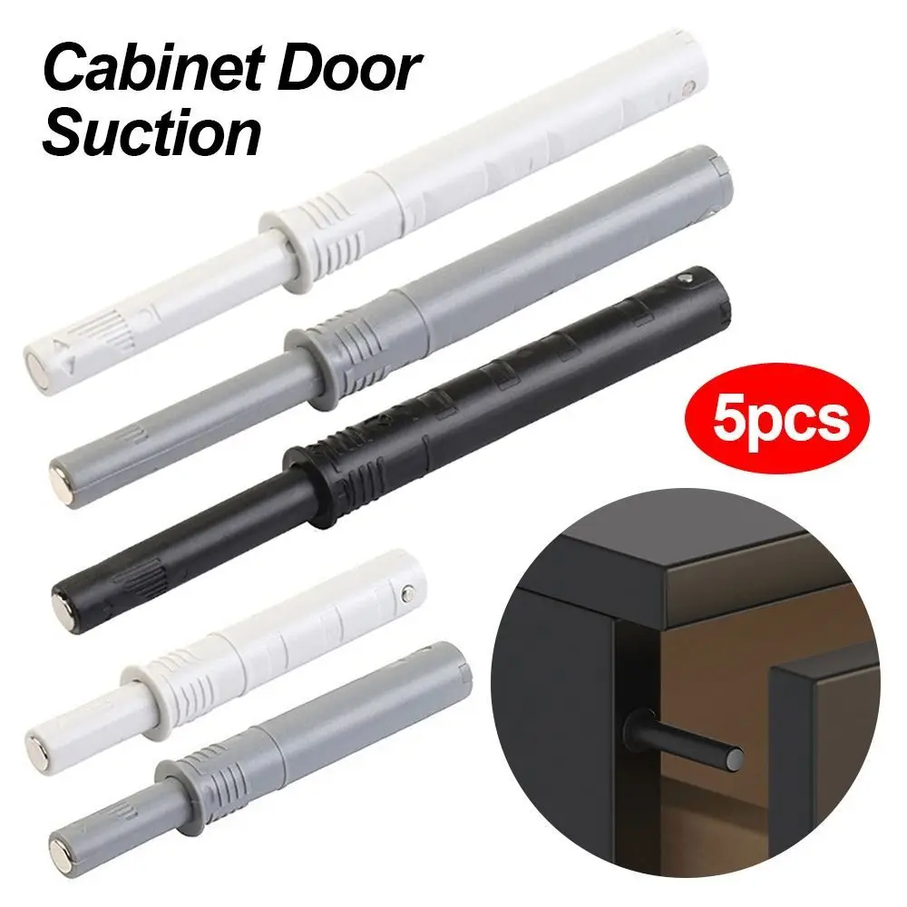 Door Bouncer Damper Concealed Door Stopper Home Soft Quiet Closer Cabinet Suction Furniture Accessories 5Pcs door closer door stops cabinet door buffer