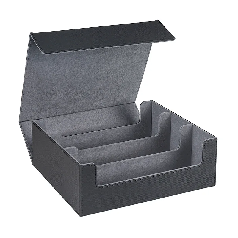 Storage Box For 1800/600/100+ Trading Cards PU Leather Commander Deck Case Magnetic Closure Holder For Magic Game Card_voghion.com