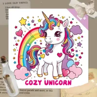 24 Pages Adult Coloring Book: Cute Unicorn Designs for Relaxation and Healing Moments - Perfect for Holiday Gatherings 1