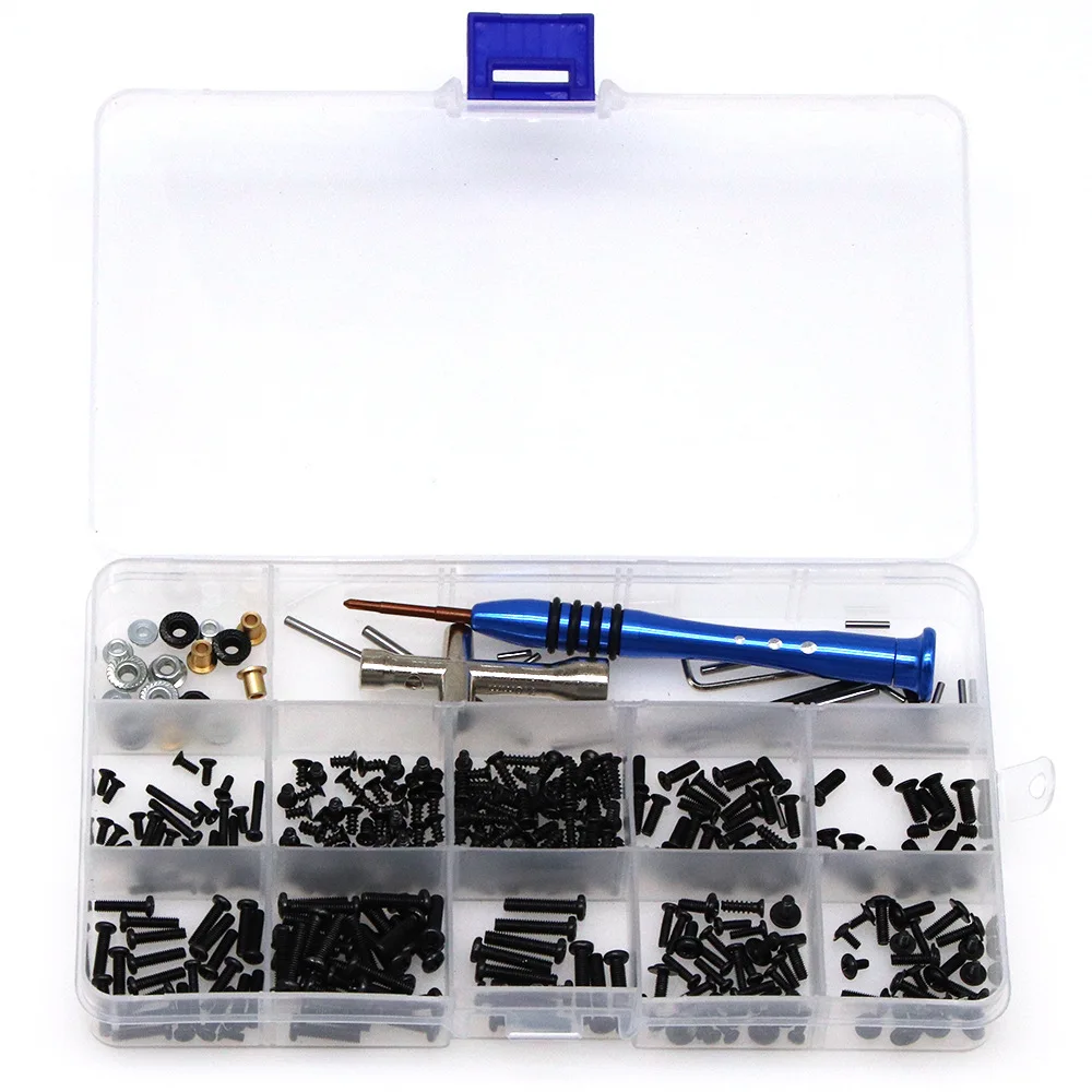 

RC Car Tools & Screws Box Kit Set M2 M2.5 M3 Screws Repair Supplies for Wltoys 1/14 144001 RC Car Accessories