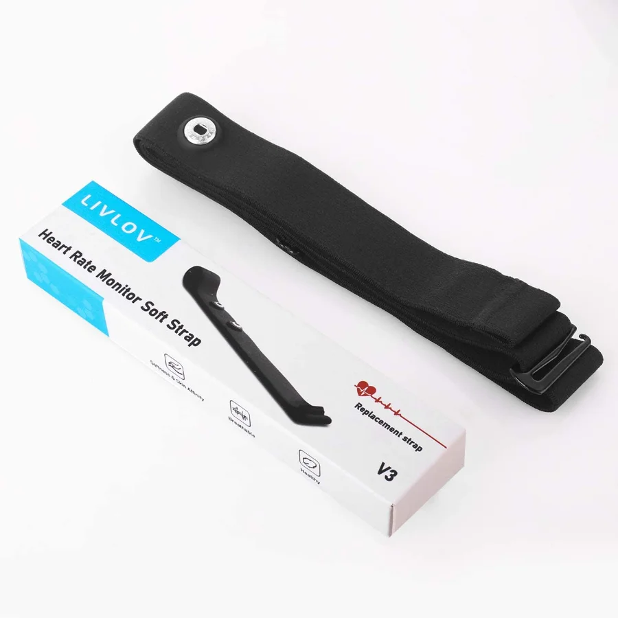 Livlov V3 Heart Rate Monitor Soft Chest Strap Replacement Band For