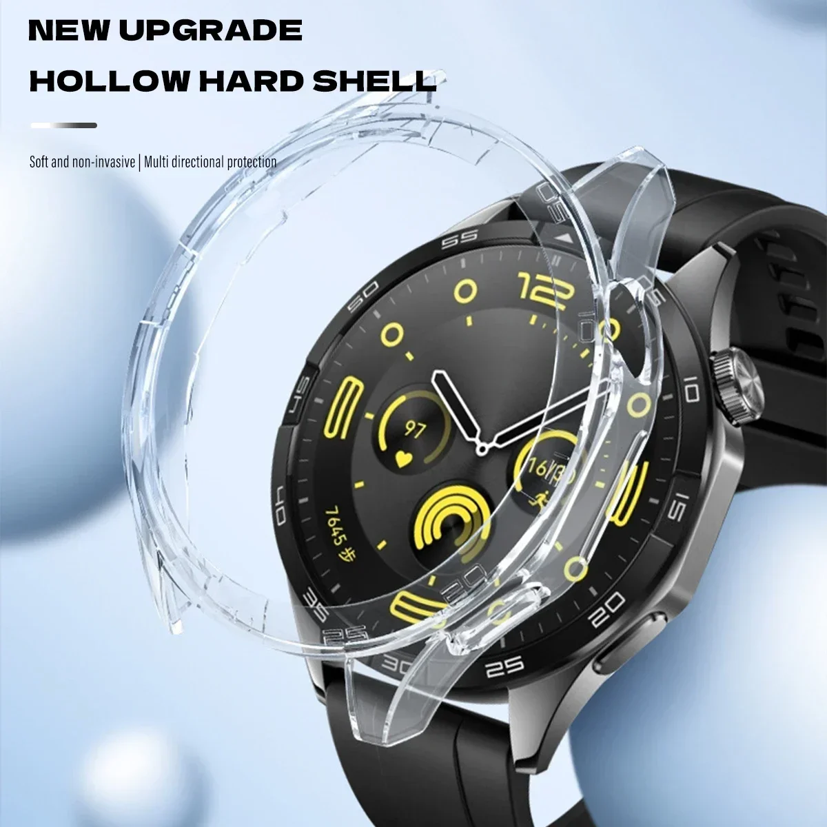 Sleek Protective Bumper Case for Huawei Watch GT 4 46mm (No Screen Protector) - Men's & Women's Accessory