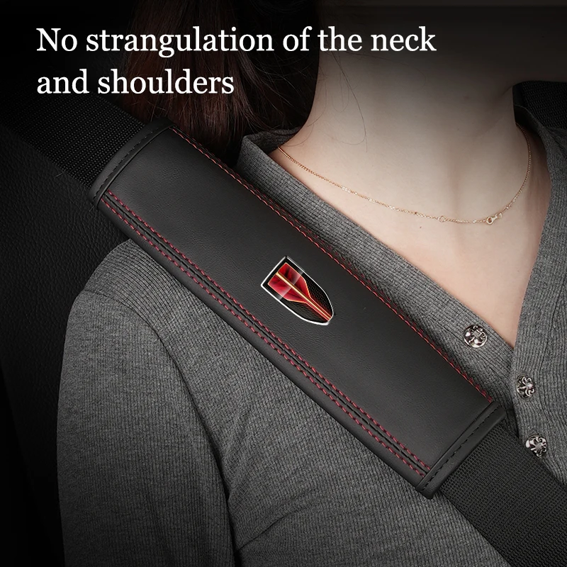 Car Seat Belt Shoulder Cover Leather Adjustable Shoulder Pads For Hongqi HS5 H5 H9 E-QH5 HS7 E-HS9 H7 E-HS3