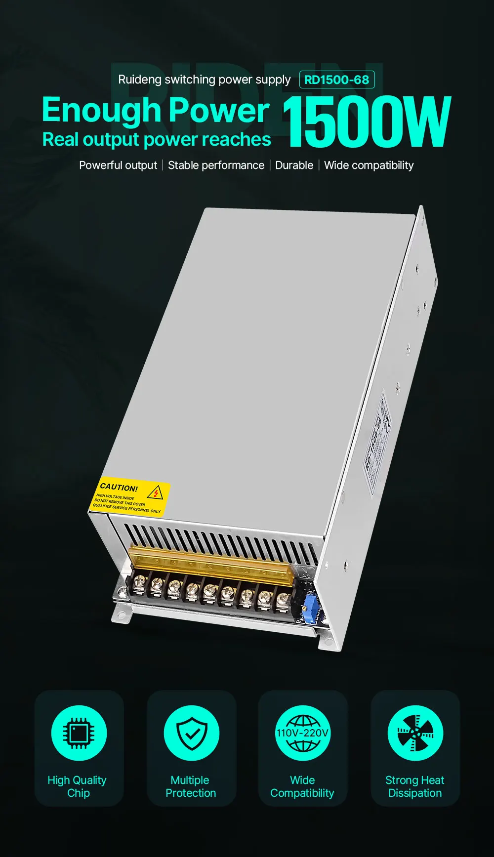 RD Switching Power Supply 400W-1500W SMPS CNC Adjustable Voltage For RD6006W RD6