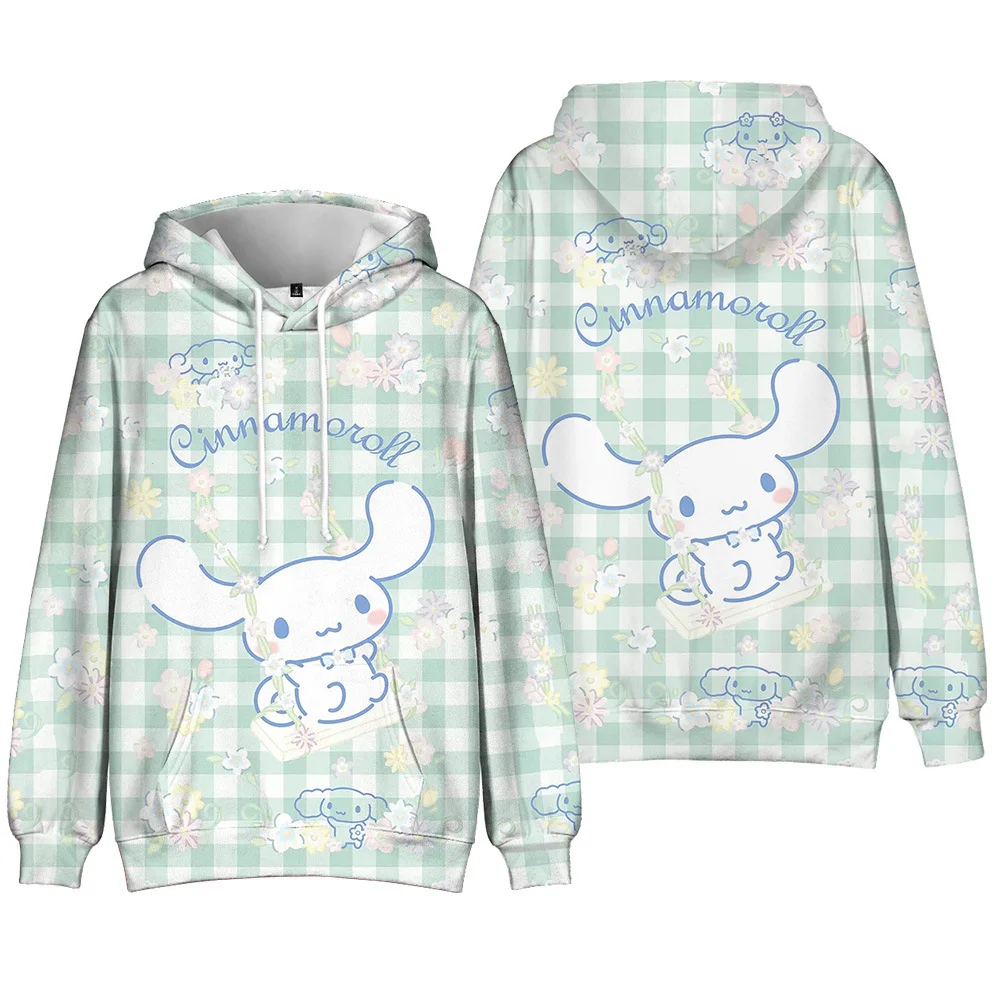 New Cinnamon Dog Sanrio Cinnamoroll Hooded Sweatshirt, Hooded Pullover Couple Sweatshirt, Adult And Children's Wear Girl Clothes