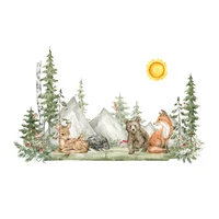 Hand Painted  Animals & Forest Wall Stickers for  Nursery