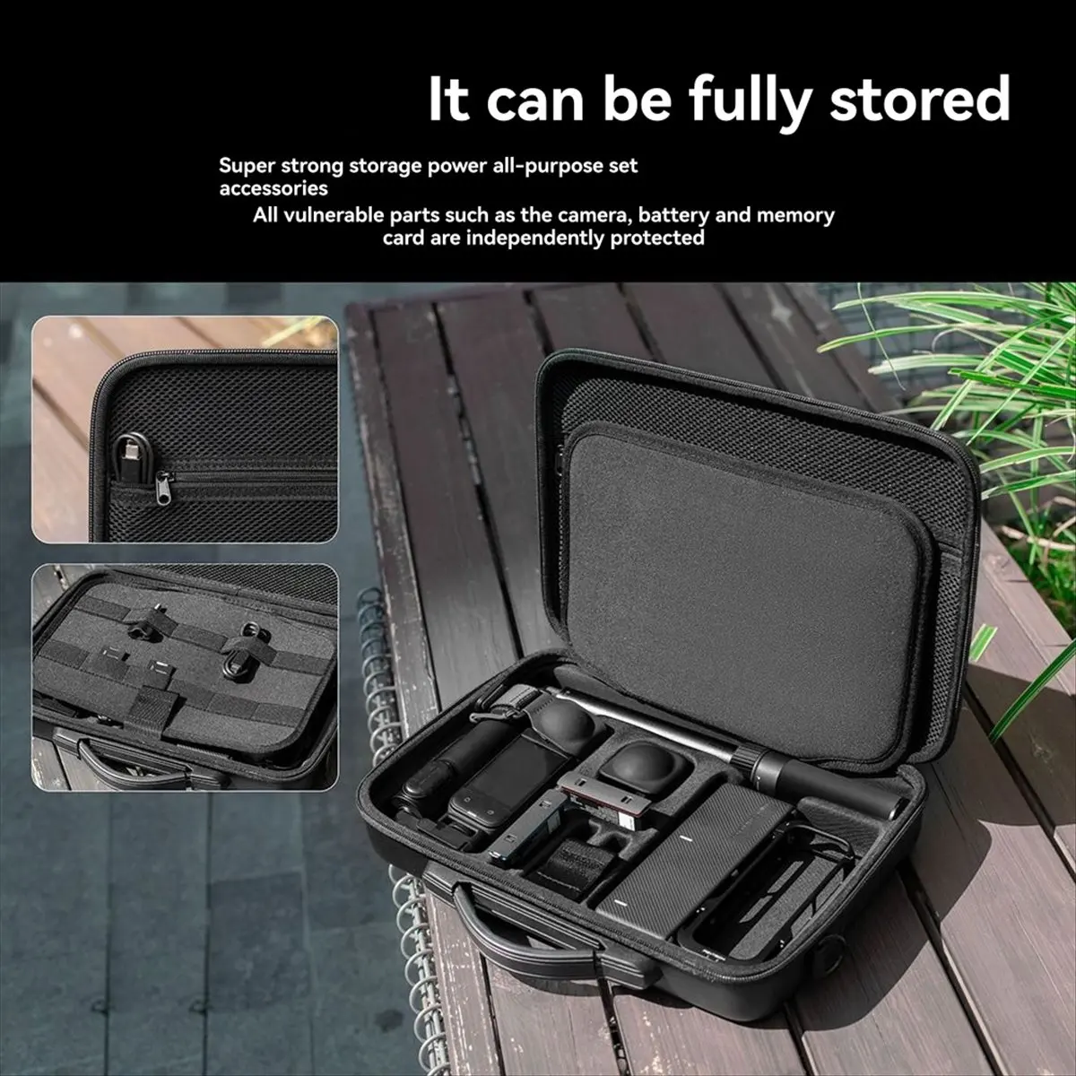 Insta360 X5 카메라용 M05K STARTRC 여행용 휴대 케이스 다용도 보관 케이스 PU 올인원 핸드백 숄더백