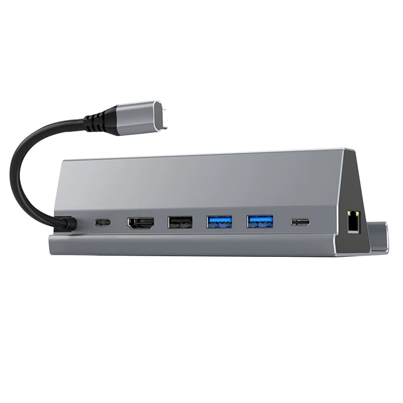 

For Steam Deck Dock Station TV Base Stand Hub Docking USB C To RJ45 Ethernet -Compatible USB3.0 For Steamdeck