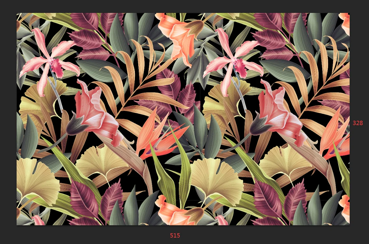 Milofi Retro Tropical Plants Leaves Flowers and Birds Background Mural Home Decoration