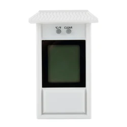 Waterproof Wall Mounted Digital Thermometer for Indoor and Outdoor Use (White)