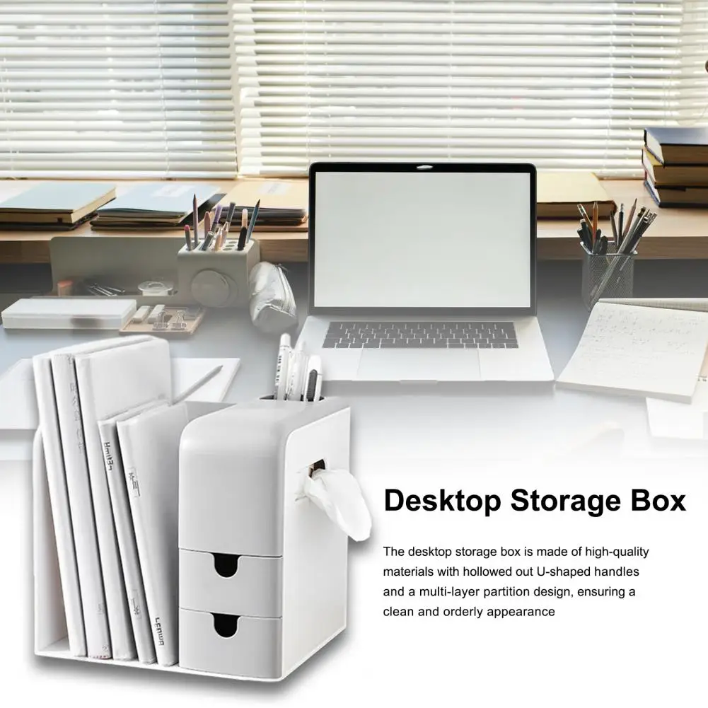 Durable Sundries Organizer Keep Tidy Detachable File Storage Box Desktop Book File Stationery Sundries Storage Box