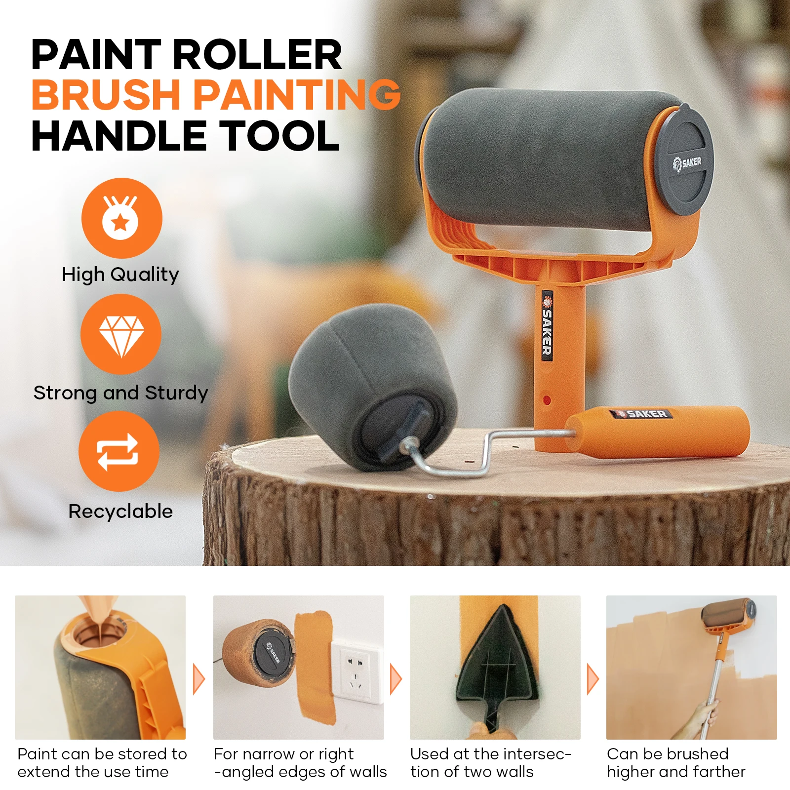 

7 шт., кисточки для рисования на углу, с многофункциональной ручкой