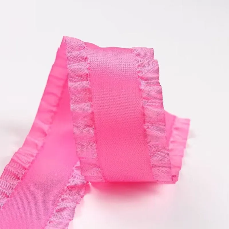 Ribbon Falbala Ruffled 22MM/38MM Skirt Lotus leaf Edge Hair Bows DIY Crafts Handmade Accessories Party Decoration 10 Yards