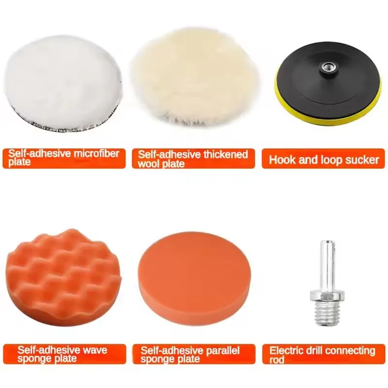 3-7Inch Car Polishing Sponges Kit Detailing Brushes Car Headlight Restoration Polish Pad Abrasive Disc Sponge Foam Pads Polisher 6