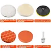 3-7Inch Car Polishing Sponges Kit Detailing Brushes Car Headlight Restoration Polish Pad Abrasive Disc Sponge Foam Pads Polisher 6