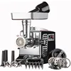 Heavy Duty Electric Meat Grinder & Sausage Stuffer: 6 Grinding Plates, 3 S/S Blades, 3 Sausage Tubes2 Meat Claws 1