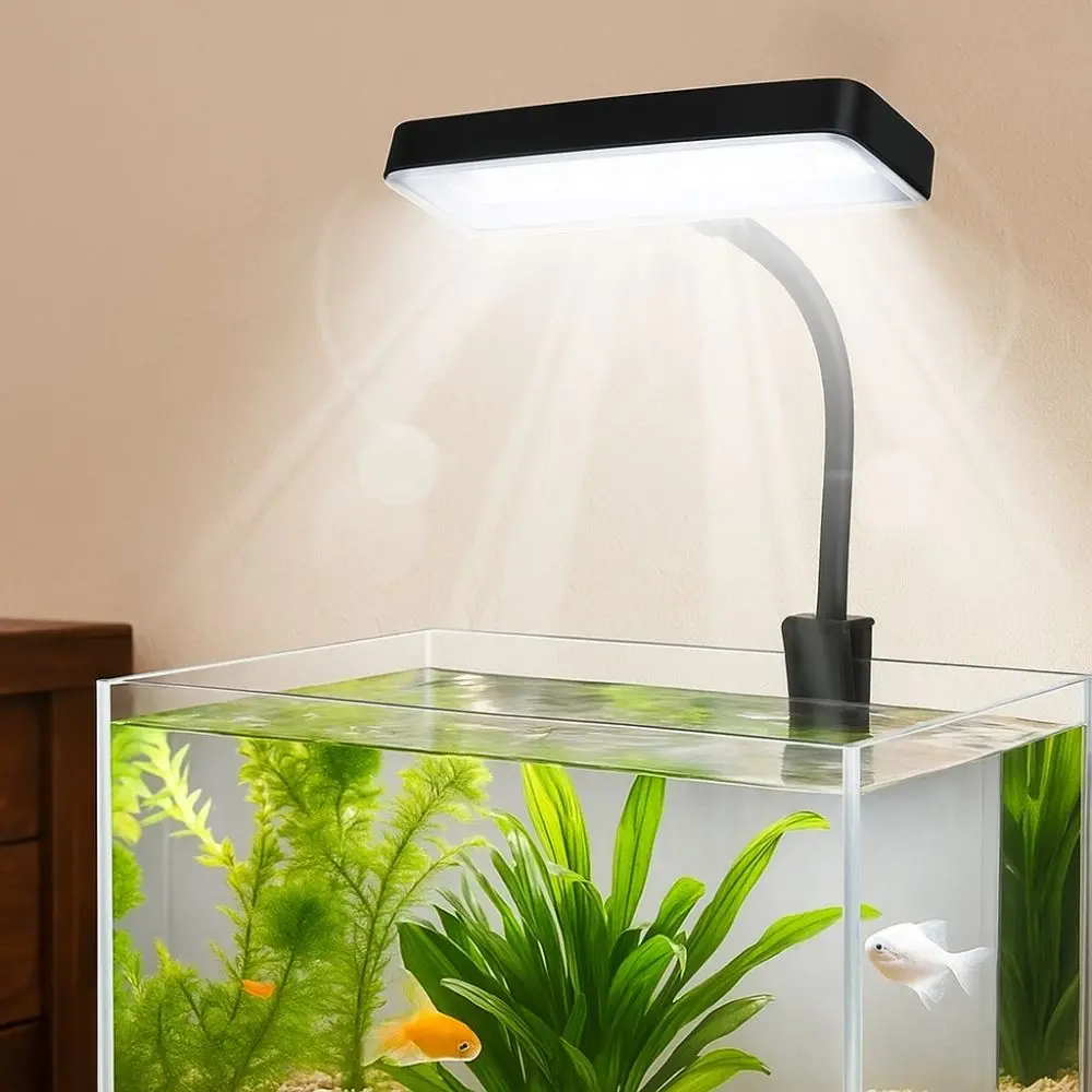 Dimmable Aquarium LED Light 360° Rotatable Super Slim Full Spectrum Grow Lamp High Brightness Clip-on Fish Tank Light
