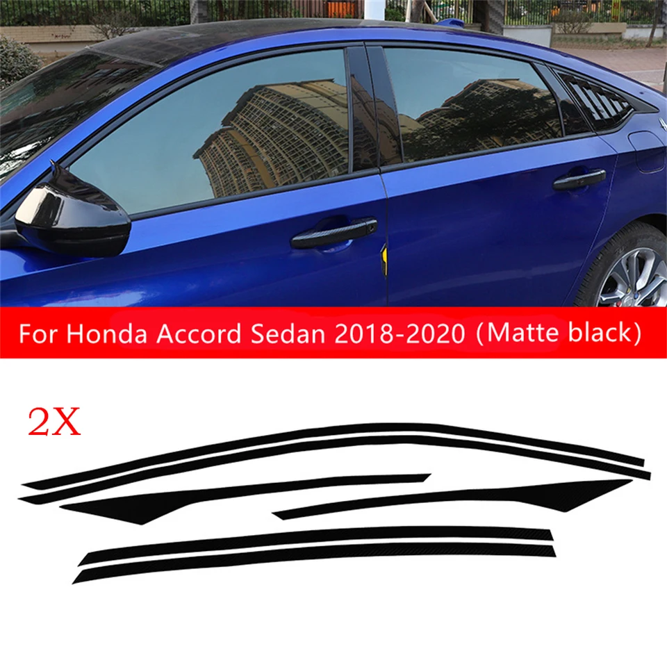 Matte Black Chrome Delete Overlay Kit For 18-20 Honda Accord Sport Wheels - Pre-Cut Vinyl, Easy Install
