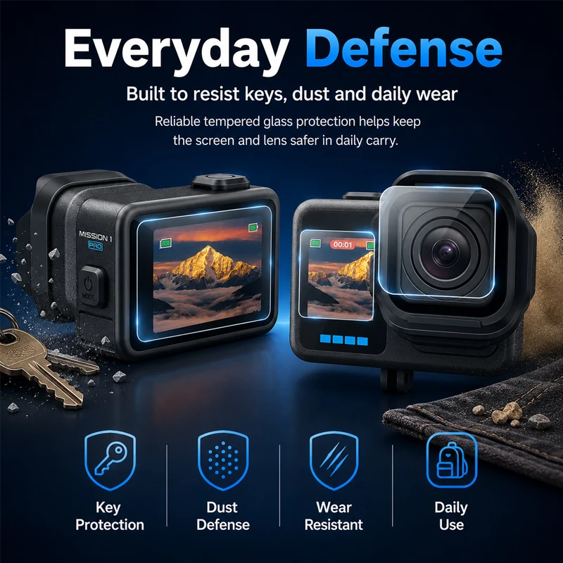 Lot de 1/2/3 Protecteurs d'écran pour GoPro Hero 11/10/9