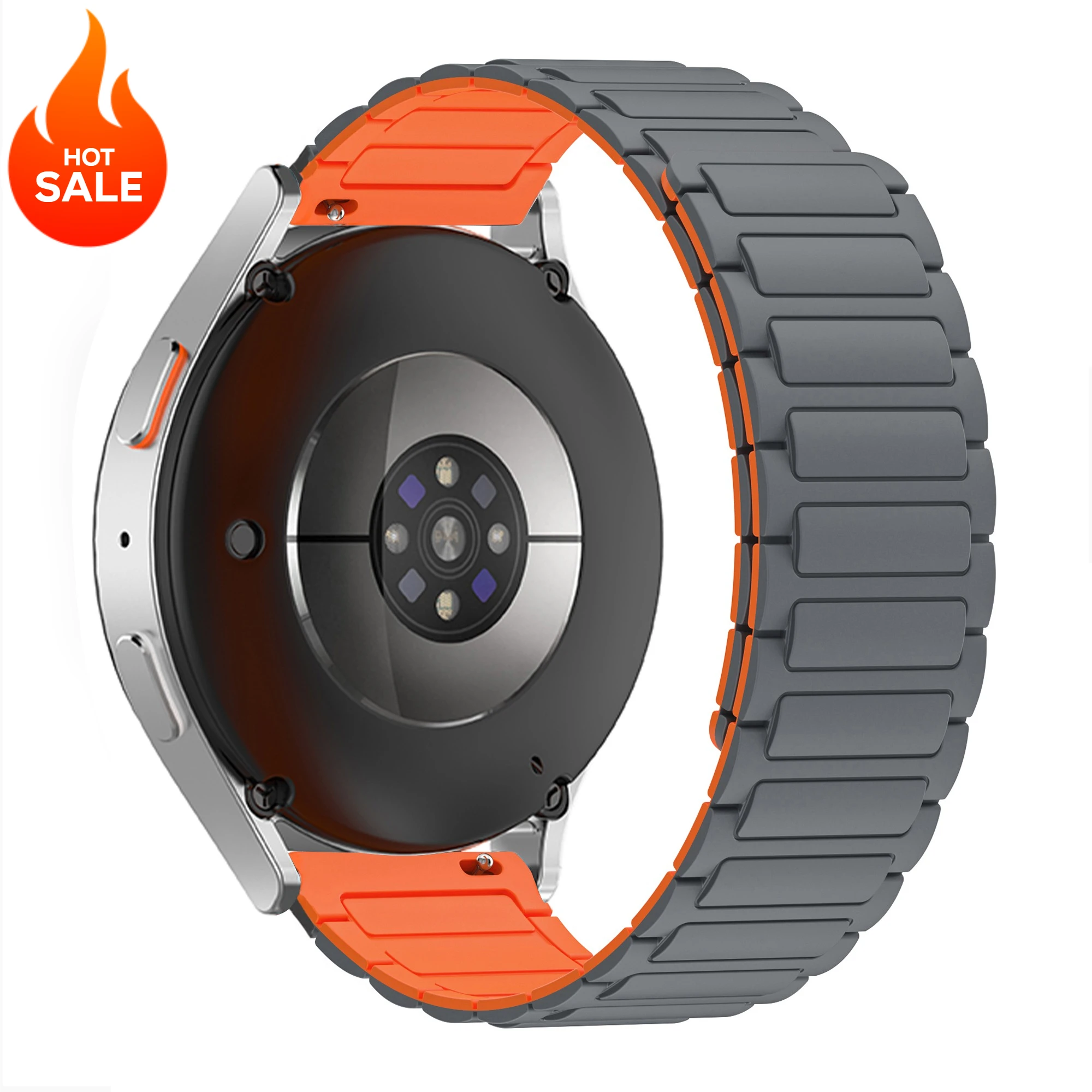 Magnetic Silicone Bracelet Band, 20mm/22mm Strap - Universal Fit