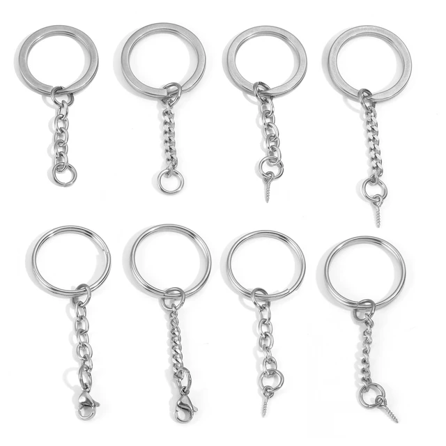 Stainless Steel Key Chains Keyrings  Key Chain Rings Stainless Steel -  5pcs Ring - Aliexpress