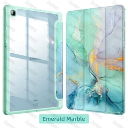 Transparent TPU Protective Tablet Case for Tab A8 10.5 inch (Emerald Marble)