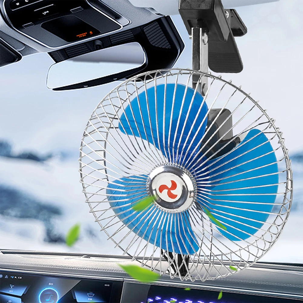 Portable Metal Car Fan with Adjustable Speed for Vehicle Cooling