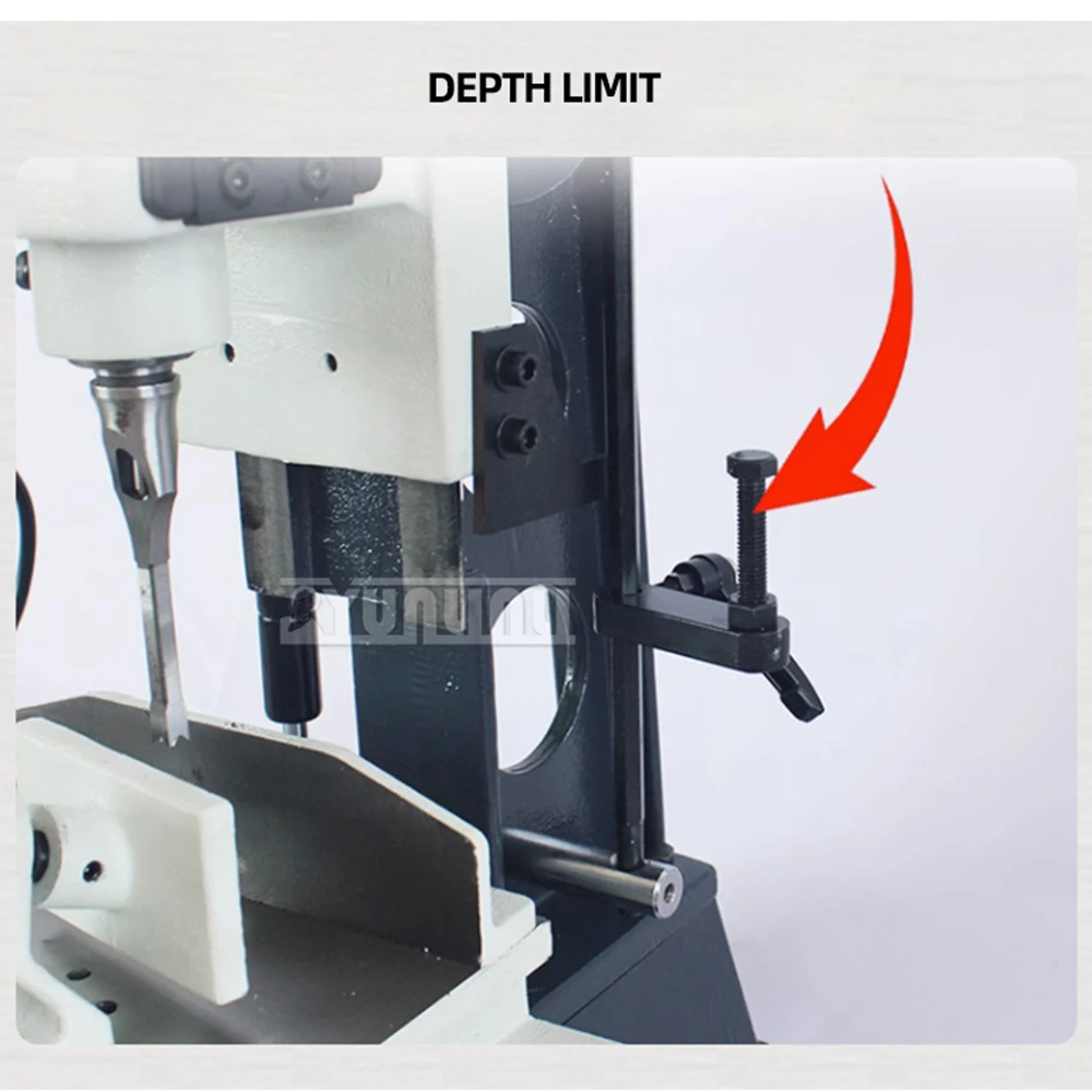 220V Woodworking Mortise Machine 1/2 HP Powermatic Mortiser With Chisel Bit Sets Benchtop Mortising Machine Square Tenon