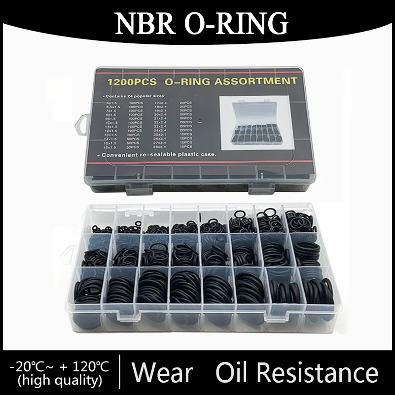 

Rubber O Ring Set Gaskets Seal Nitrile Rubber Bands High Pressure O-Rings Repair Kit Sealing Elastic Band O Rubber Rings Set