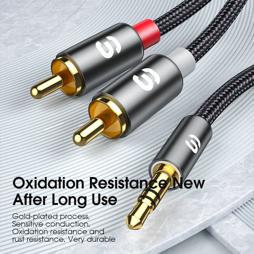 RCA Audio Cable 3.5mm to 2RCA Cable Male To Female AUX RCA Jack Y Splitter For Amplifier Audio Home Theater Wire