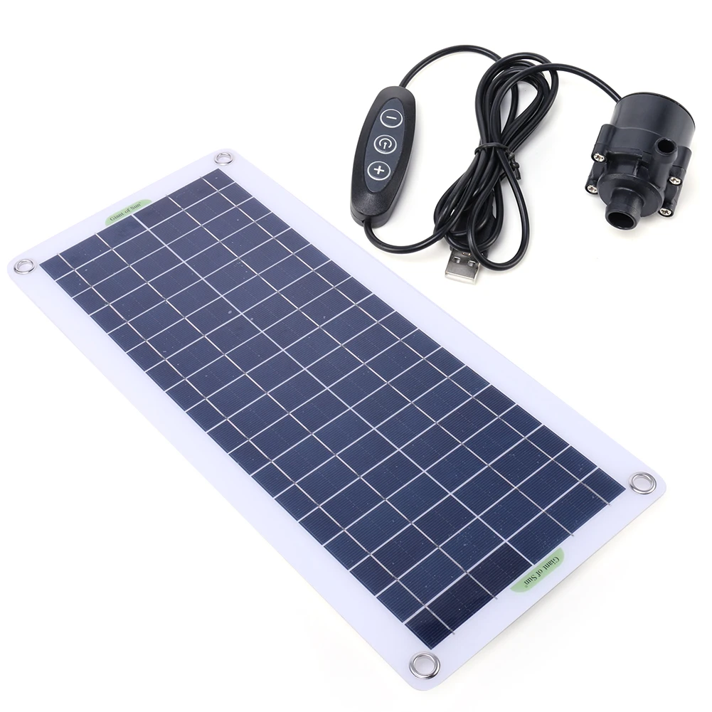 19W 800L/H Fountain Panel Pump Garden Decorative PET Solar Power Panel Water Pump Watering System Solar Panel Pump Kits for Pond