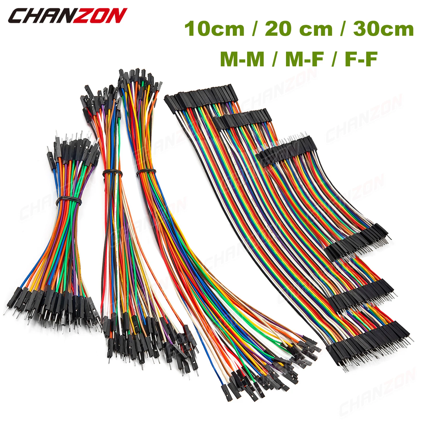 Dupont Cable Ribbon Jumper Wire Kit 10cm 20cm 30cm Male Female 24AWG Copper Line Set for DIY Arduino Breadboard PCB